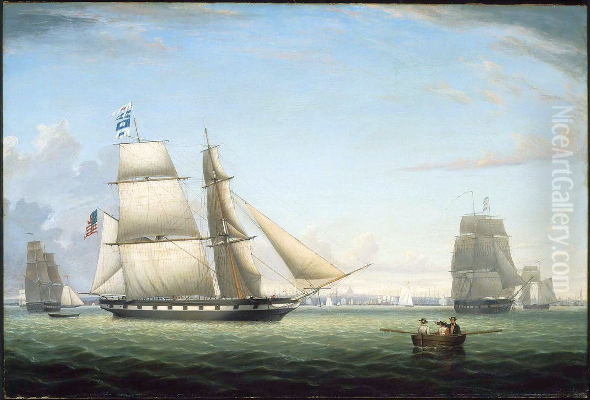 further details Oil Painting by Fitz Henry Lane