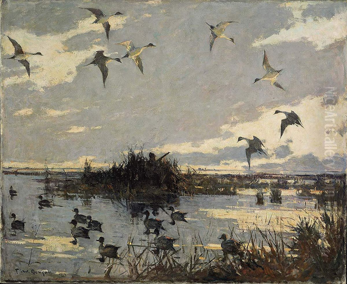 Pintails Decoyed Oil Painting by Frank Weston Benson
