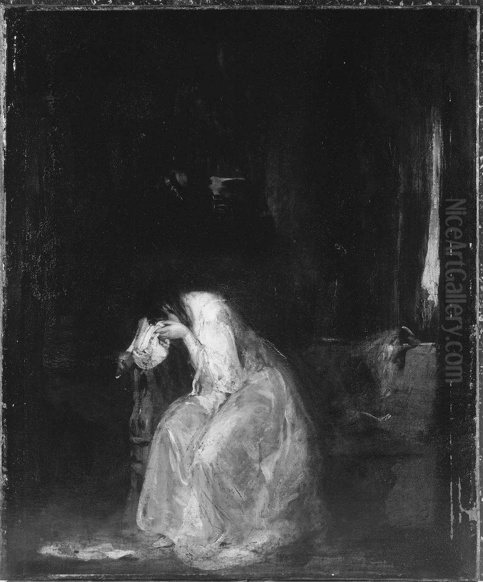 Forsaken Oil Painting by Gilbert Stuart Newton