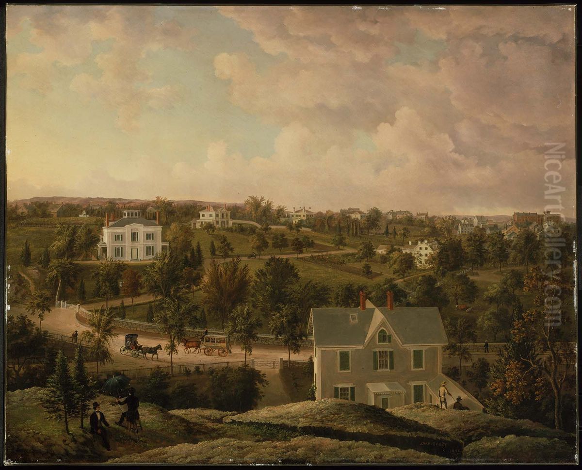 View of Roxbury Oil Painting by John W. A. Scott