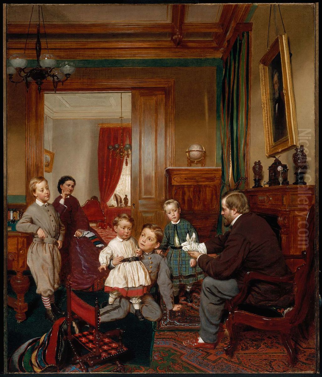 The Colgate Family Oil Painting by Johannes Adam Simon Oertel