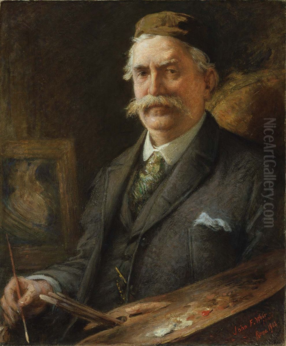 Elihu Vedder Oil Painting by John Ferguson Weir