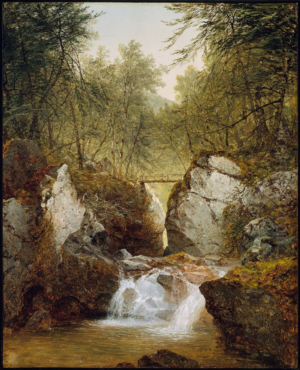 Bash-Bish Falls, Massachusetts Oil Painting by John Frederick Kensett