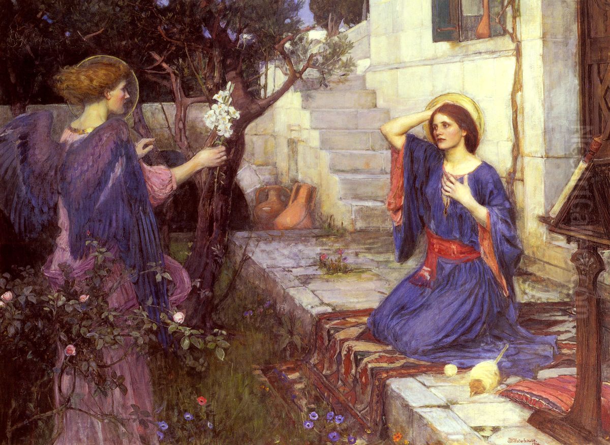 Annunciation Oil Painting by John William Waterhouse