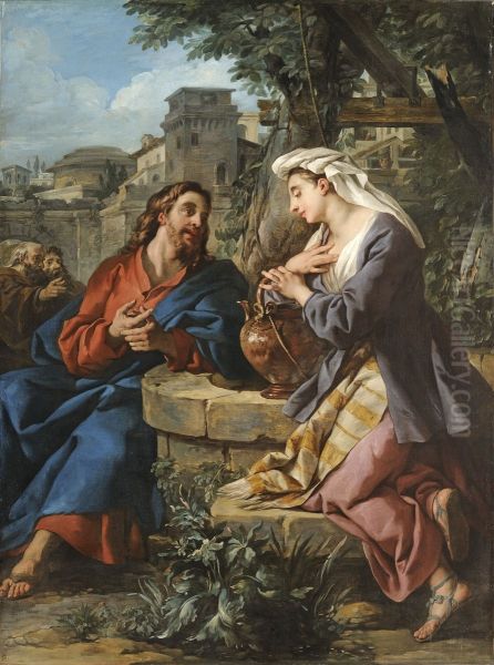 Jesus et la Samaritaine Oil Painting by Jean-Francois de Troy