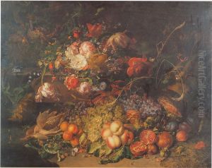 Flowers and fruit in a forest
