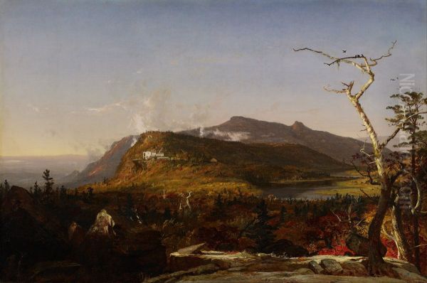 Catskill Mountain House Oil Painting by Jasper Francis Cropsey
