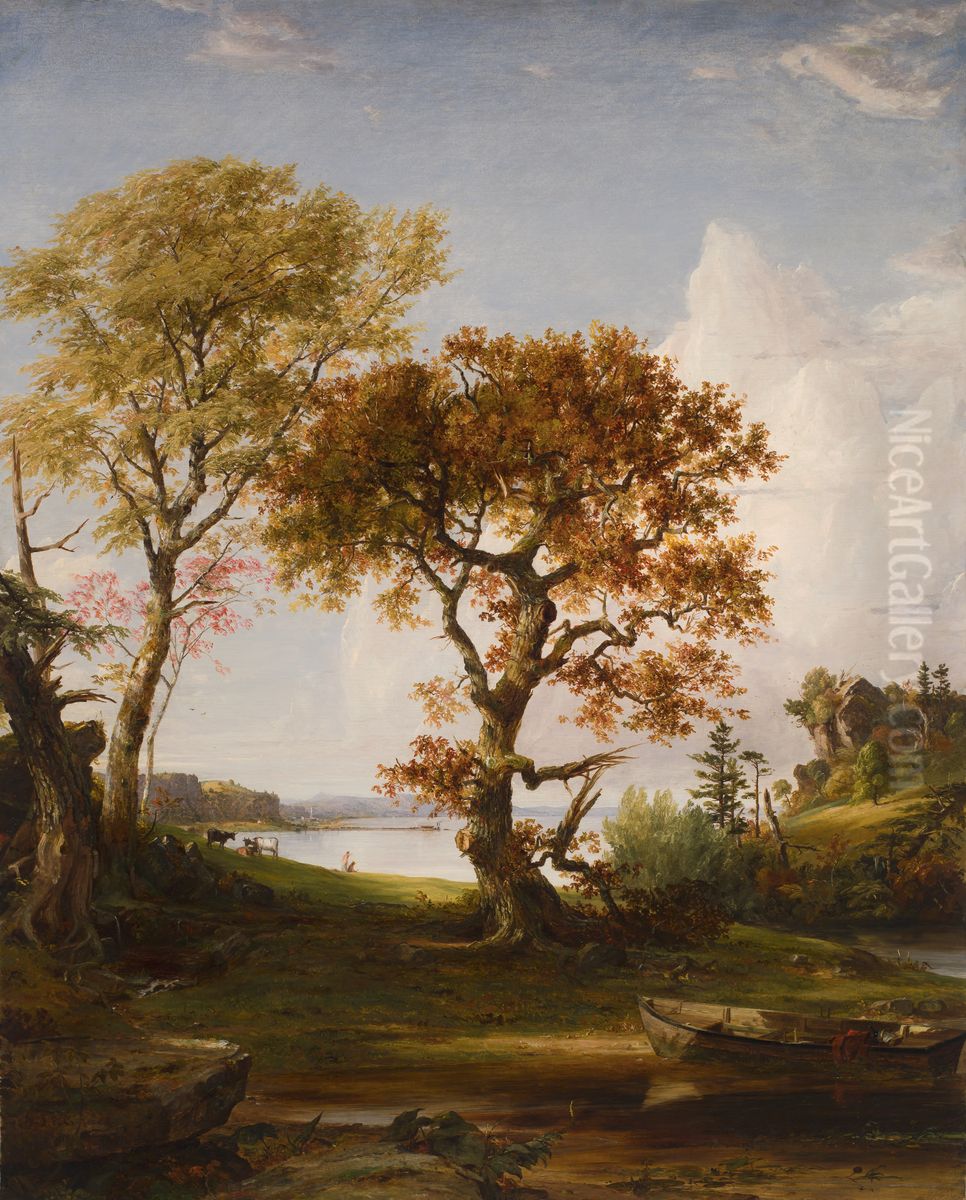 The Hudson at Piermont Oil Painting by Jasper Francis Cropsey