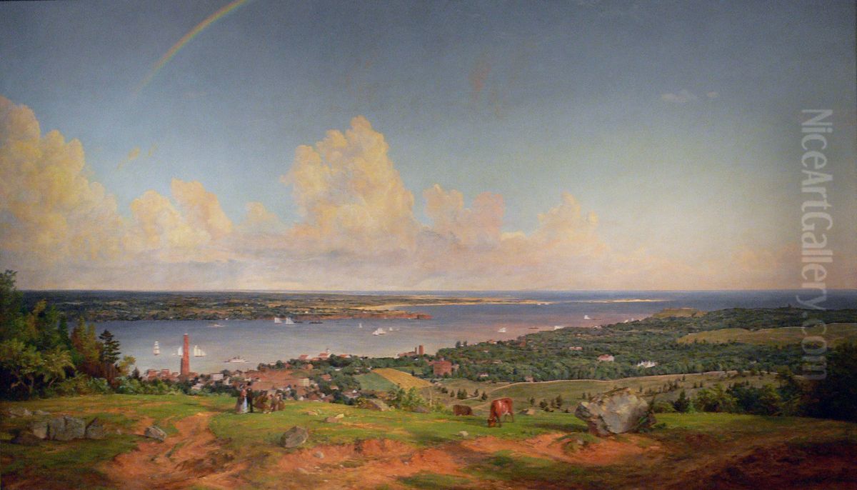 The Narrows from Staten Island Oil Painting by Jasper Francis Cropsey