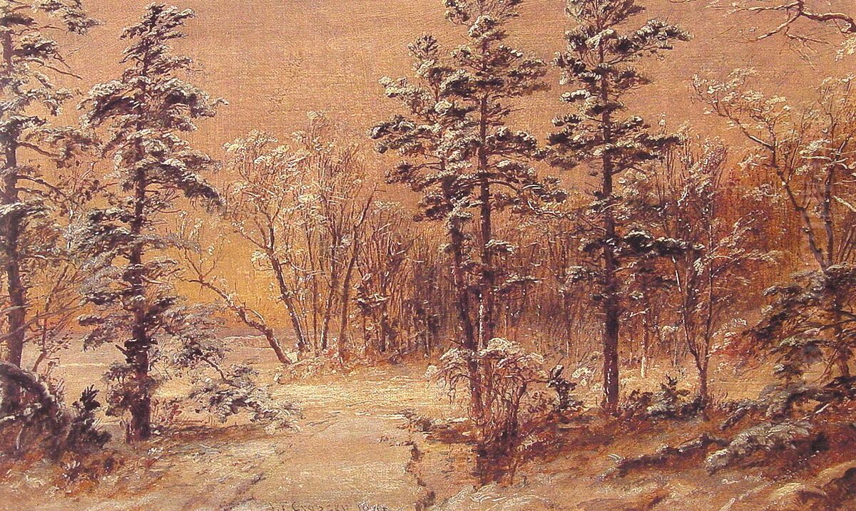 Winter - Woodland Oil Painting by Jasper Francis Cropsey