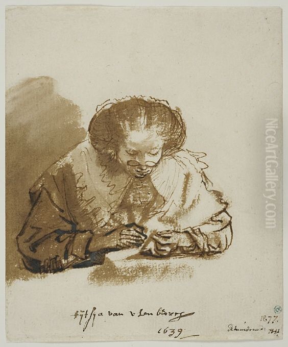 Portrait of Titia van Uylenburgh Oil Painting by Rembrandt