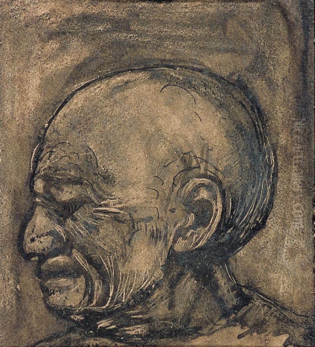 Portrait of a Crying Man Oil Painting by Theo van Doesburg
