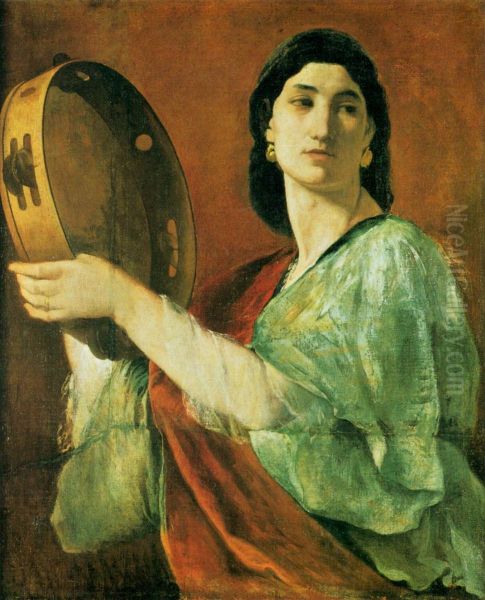 Miriam Oil Painting by Anselm Friedrich Feuerbach