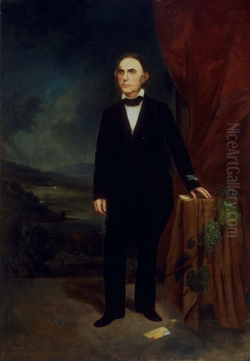 American Winemaker Nicholas Longworth Oil Painting by Robert Seldon Duncanson