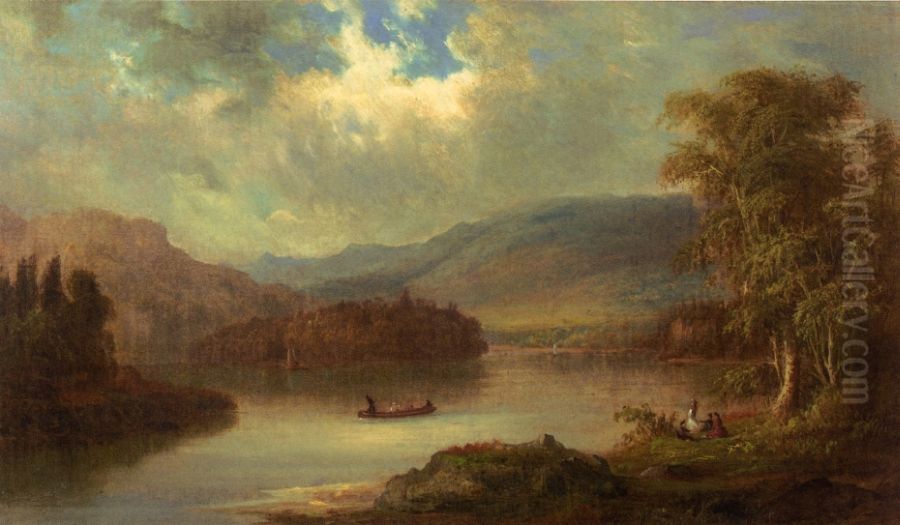 Landscape in Scotland Oil Painting by Robert Seldon Duncanson