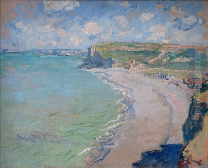 The Beach in Pourville. Oil Painting by Claude Oscar Monet The Beach in Pourville. Oil Painting by Claude Oscar Monet