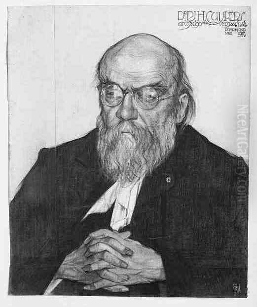 Portrait of Pierre Cuypers (1827-1921), architect Oil Painting by Michel de Klerk