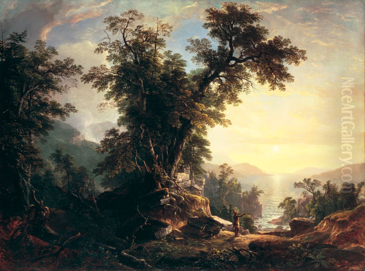 The Indian's Vespers Oil Painting by Asher Brown Durand