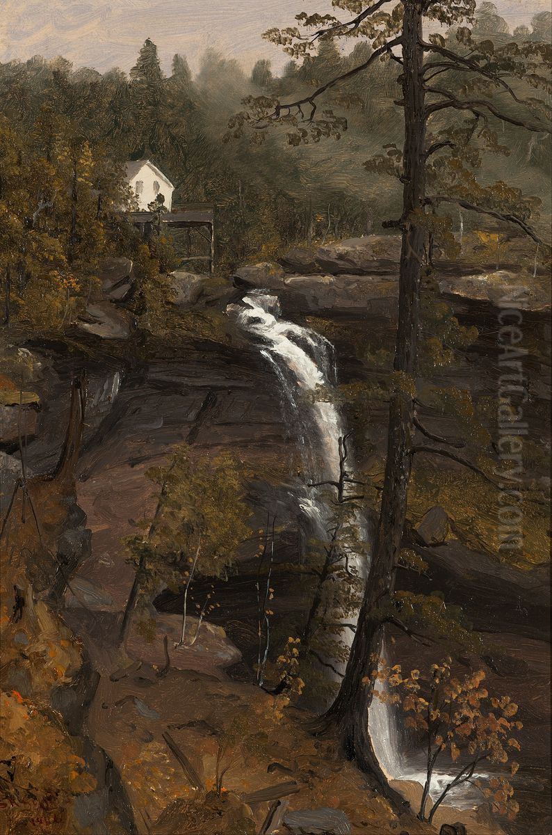 Kauterskill Falls Oil Painting by Sanford Robinson Gifford