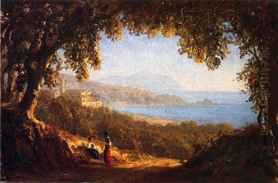 The West Coast, Genoa Oil Painting by Sanford Robinson Gifford