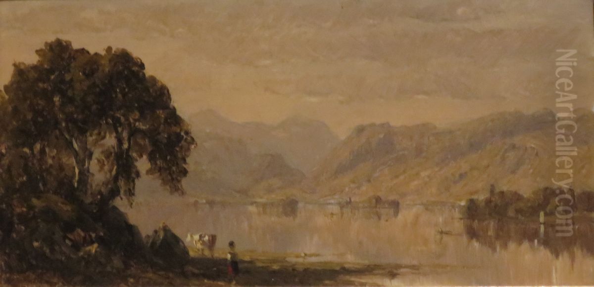 Rydalwater, a Sketch Oil Painting by Sanford Robinson Gifford