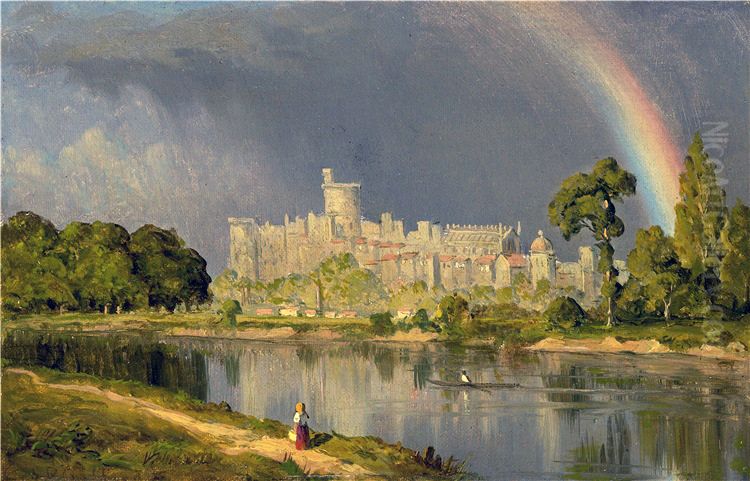 Study Of Windsor Oil Painting by Sanford Robinson Gifford