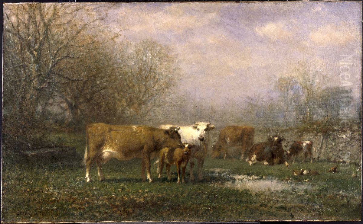 Midsummer Oil Painting by James McDougal Hart Midsummer Oil Painting by James McDougal Hart