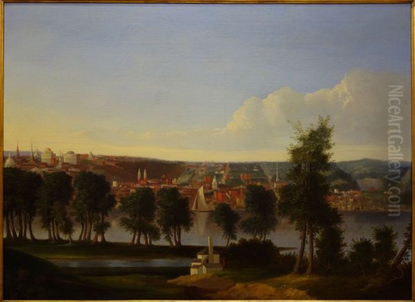 Albany from the East Side Oil Painting by William Hart