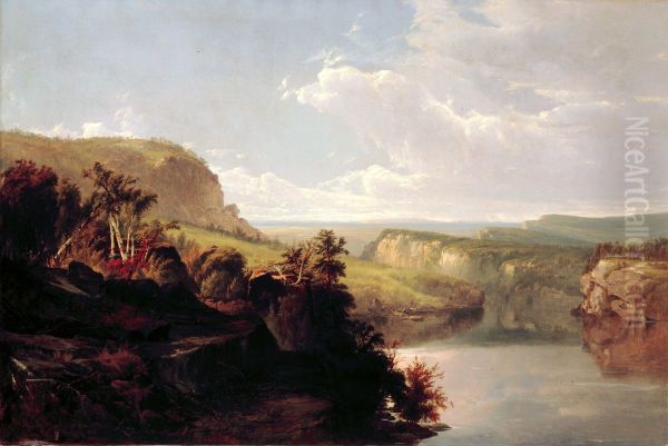 Lake Among the Hills (Lake Mohonk) Oil Painting by William Hart