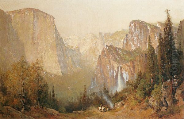 Dolina Yosemite Oil Painting by Thomas Hill