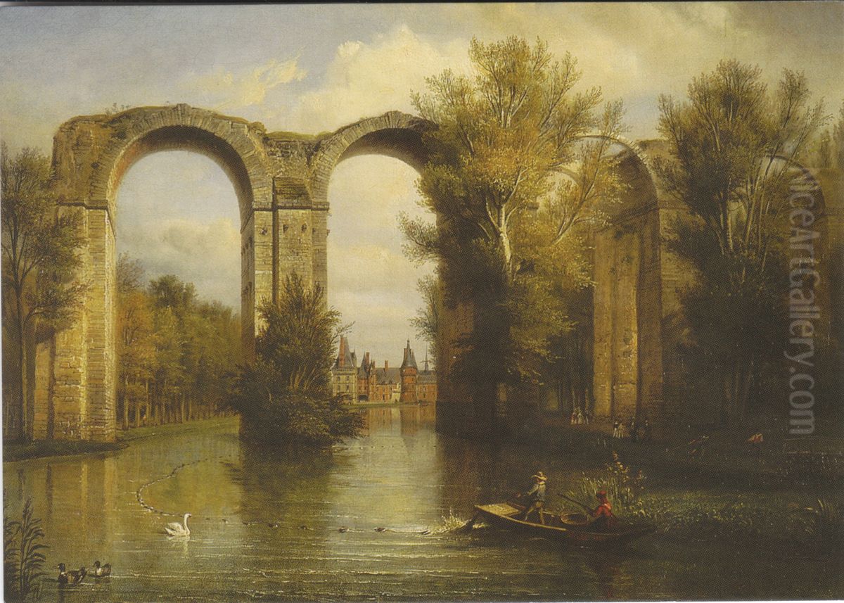 L'Aqueduc de Maintenon Oil Painting by unknown