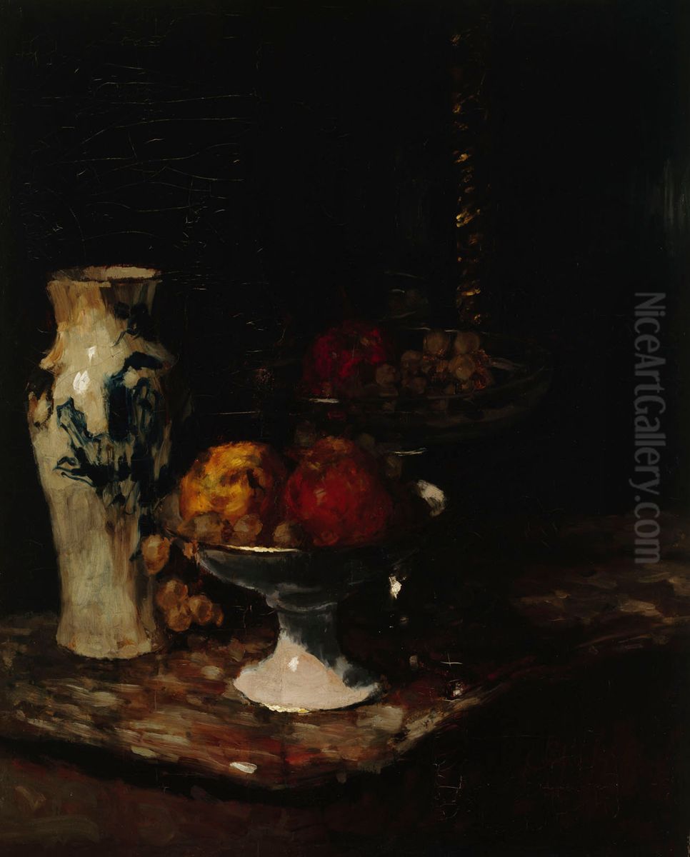 Still Life Oil Painting by Carl Schuch