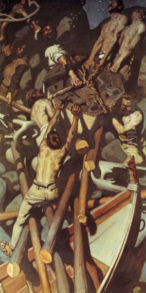 The Theft of the Sampo Oil Painting by Akseli Valdemar Gallen-Kallela