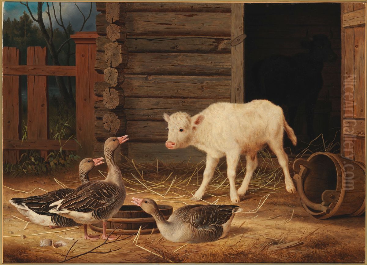 Den forsta overraskningen Oil Painting by Ferdinand von Wright