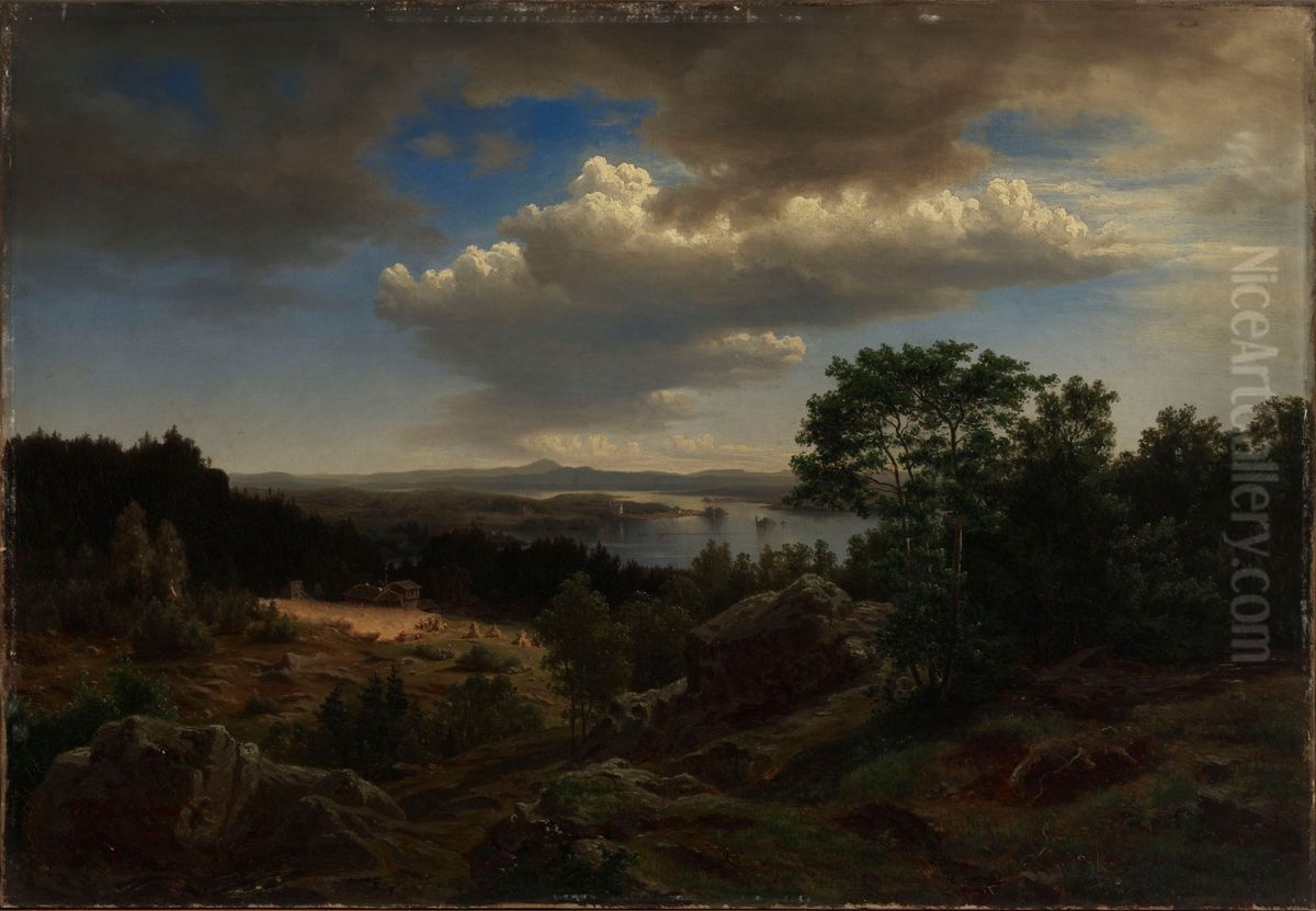 Suomalainen maisema Oil Painting by Werner Holmberg