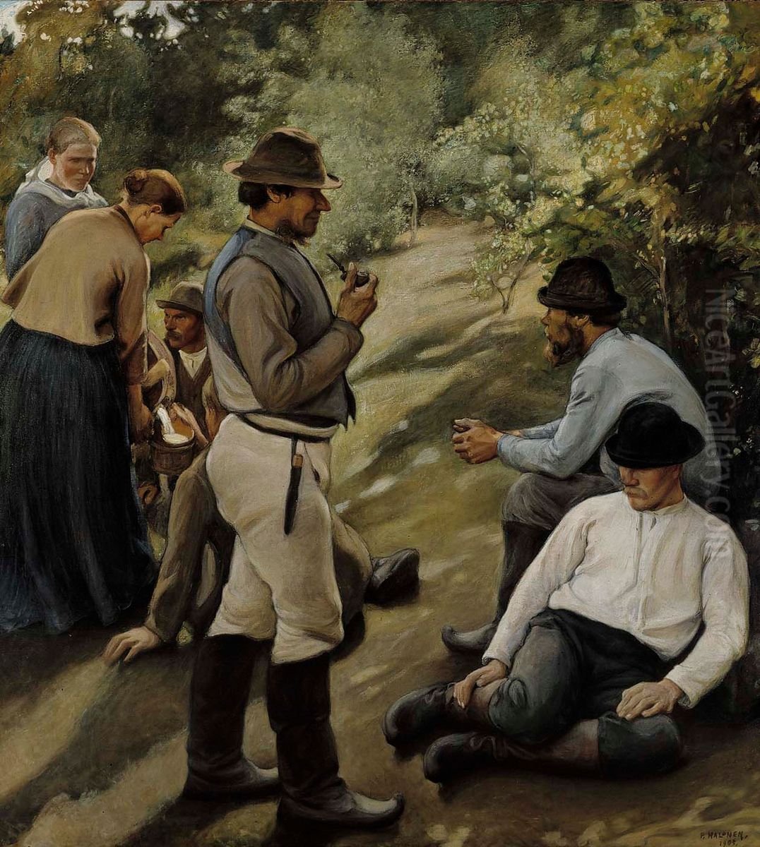 Hour of Rest Oil Painting by Pekka Halonen