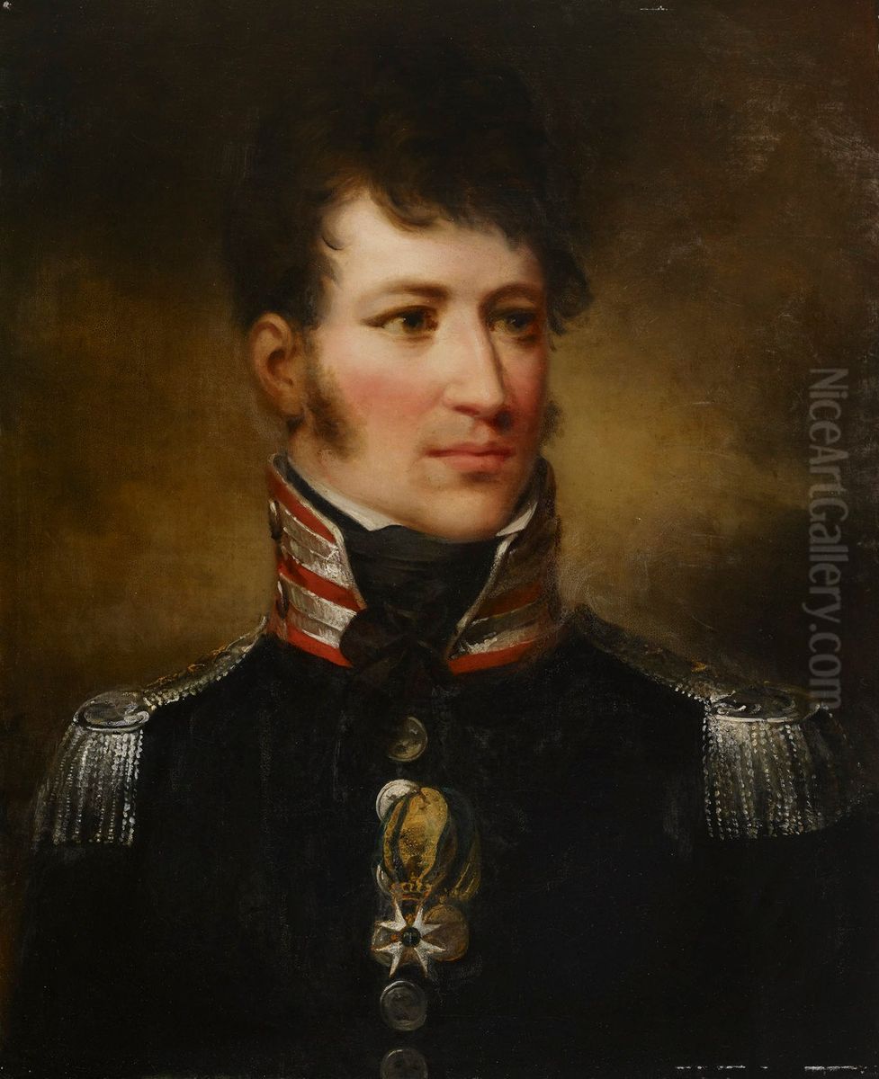Per Otto Adelborg Oil Painting by Carl Frederik von Breda