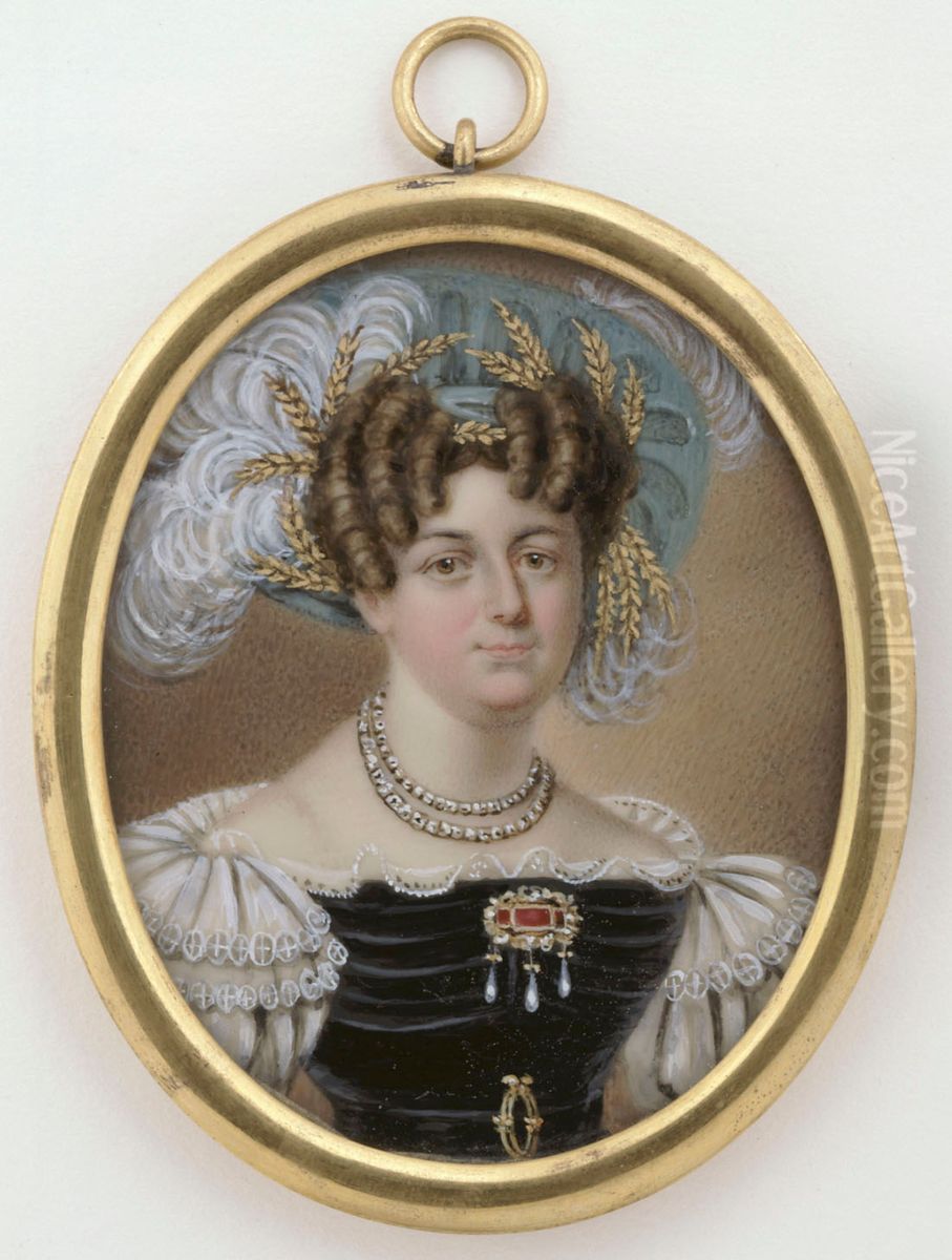 Queen Desideria Oil Painting by Elise Arnberg Queen Desideria Oil Painting by Elise Arnberg