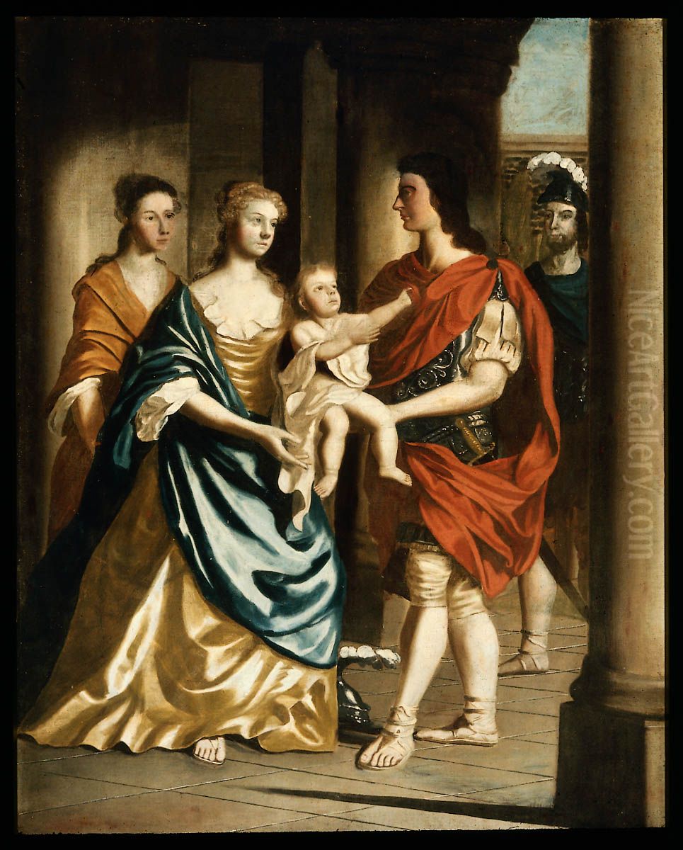 Parting of Hector and Andromache Oil Painting by John Smibert