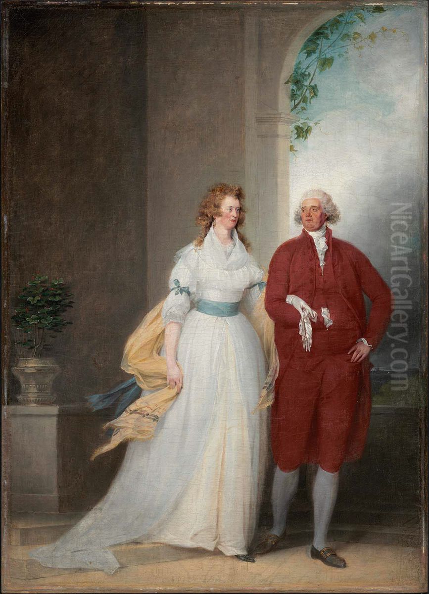 Mr. and Mrs. Thomas Russell Oil Painting by John Trumbull