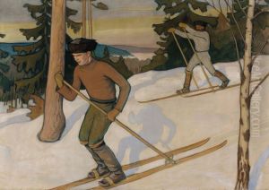 Skiing Boys