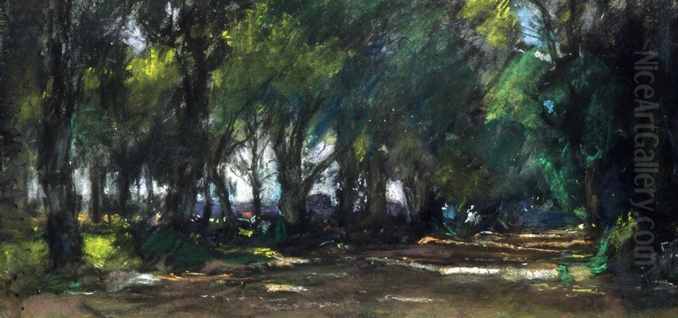 Linden Allee Oil Painting by Joseph Frank Currier