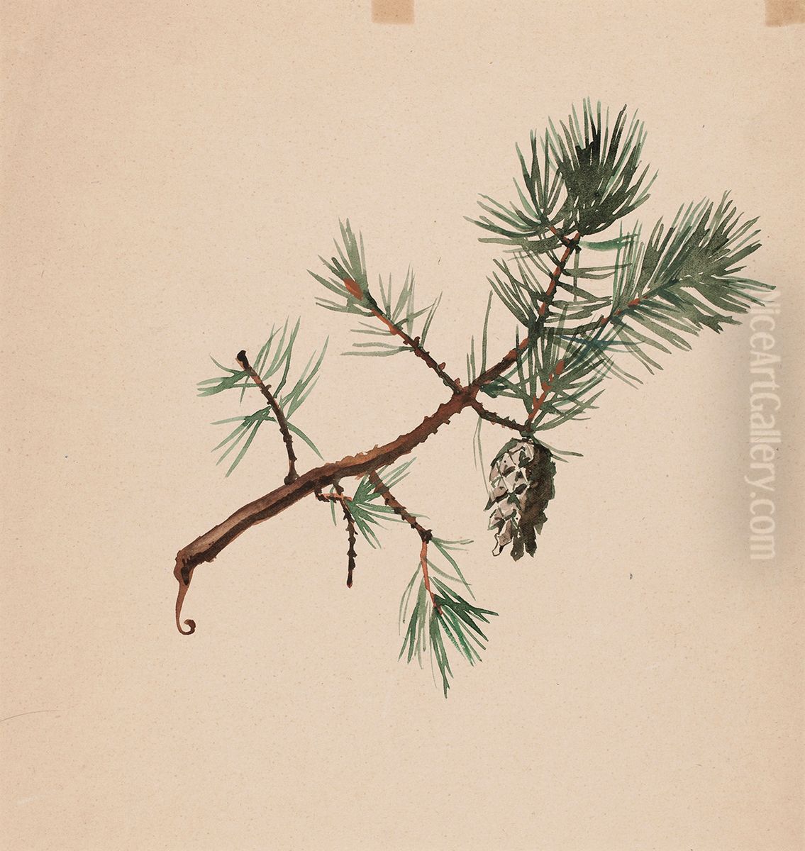 Mannynoksa Oil Painting by Albert Edelfelt