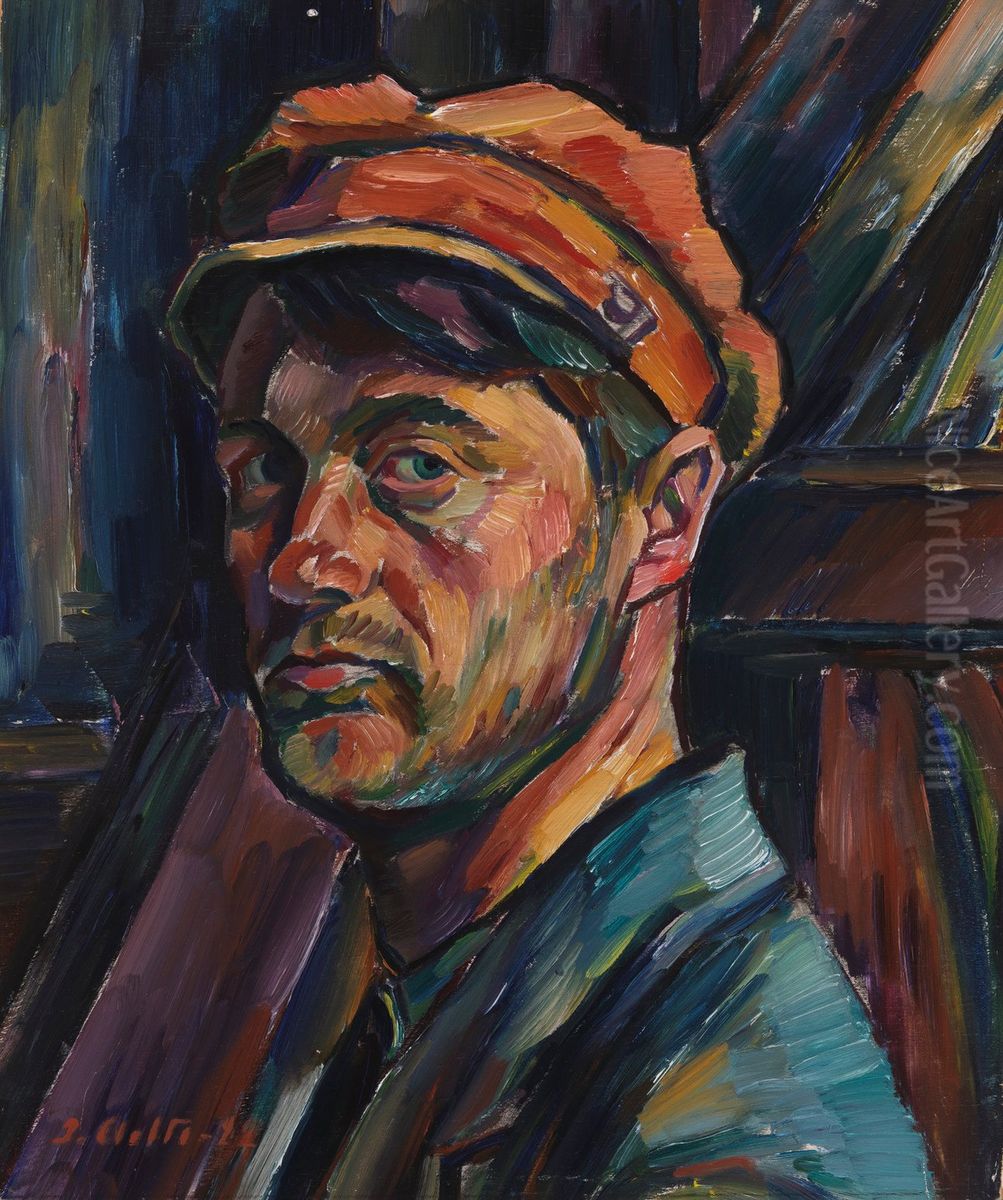 Sjalvportratt Oil Painting by Ilmari Aalto
