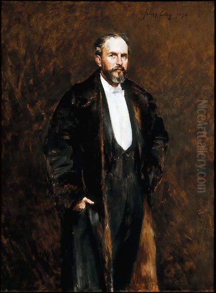 Ernest Wadsworth Longfellow Oil Painting by Julian Russell Story