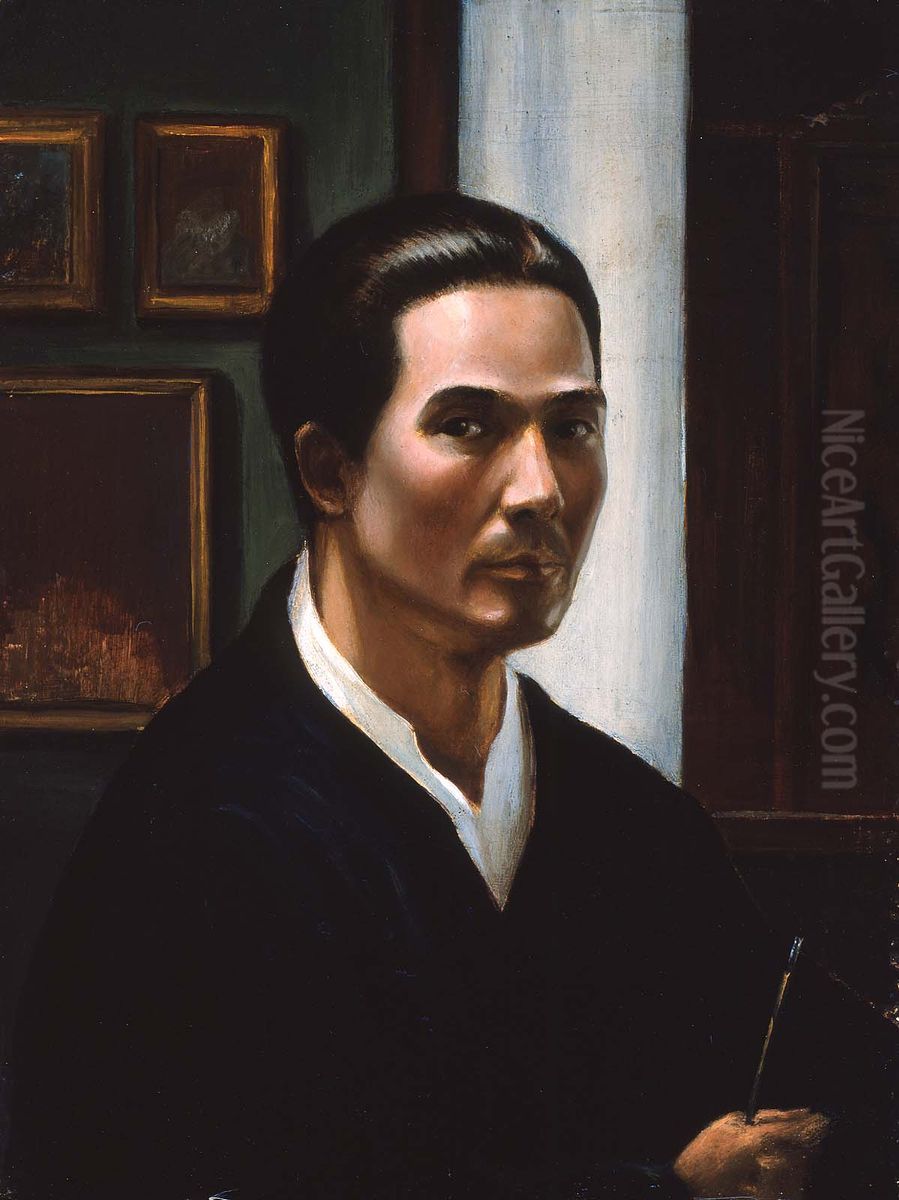 Self Portrait Oil Painting by Kanji Nakamura