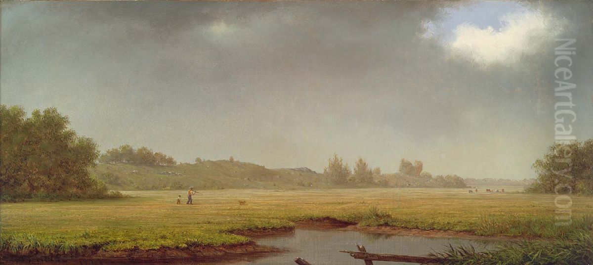 Cloudy Day, Rhode Island Oil Painting by Martin Johnson Heade