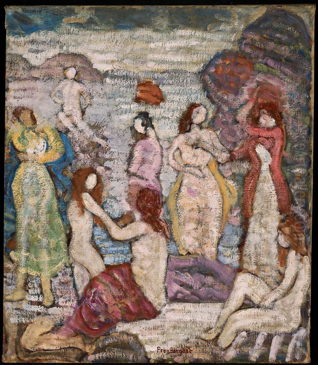 Eight Bathers Oil Painting by Maurice Prendergast
