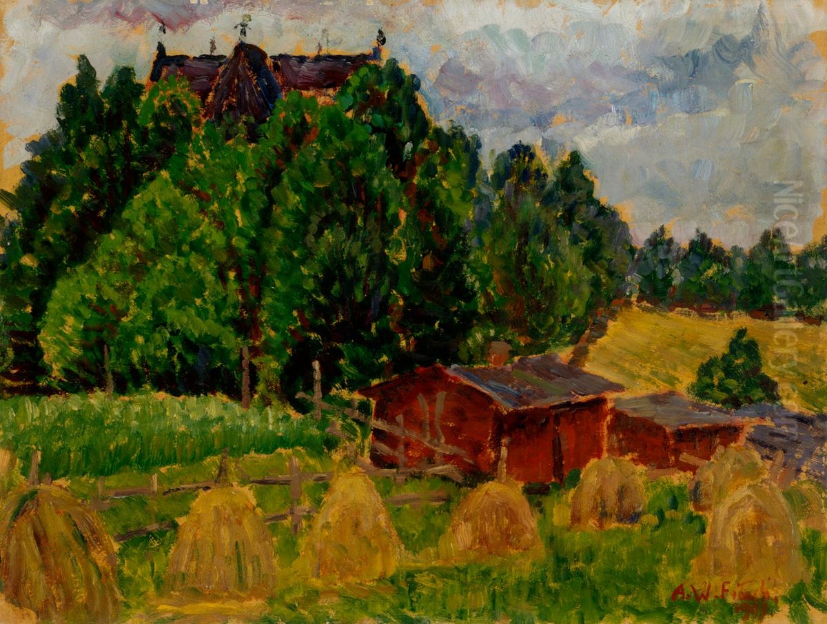 Landscape from Padasjoki Oil Painting by Alfred William Finch