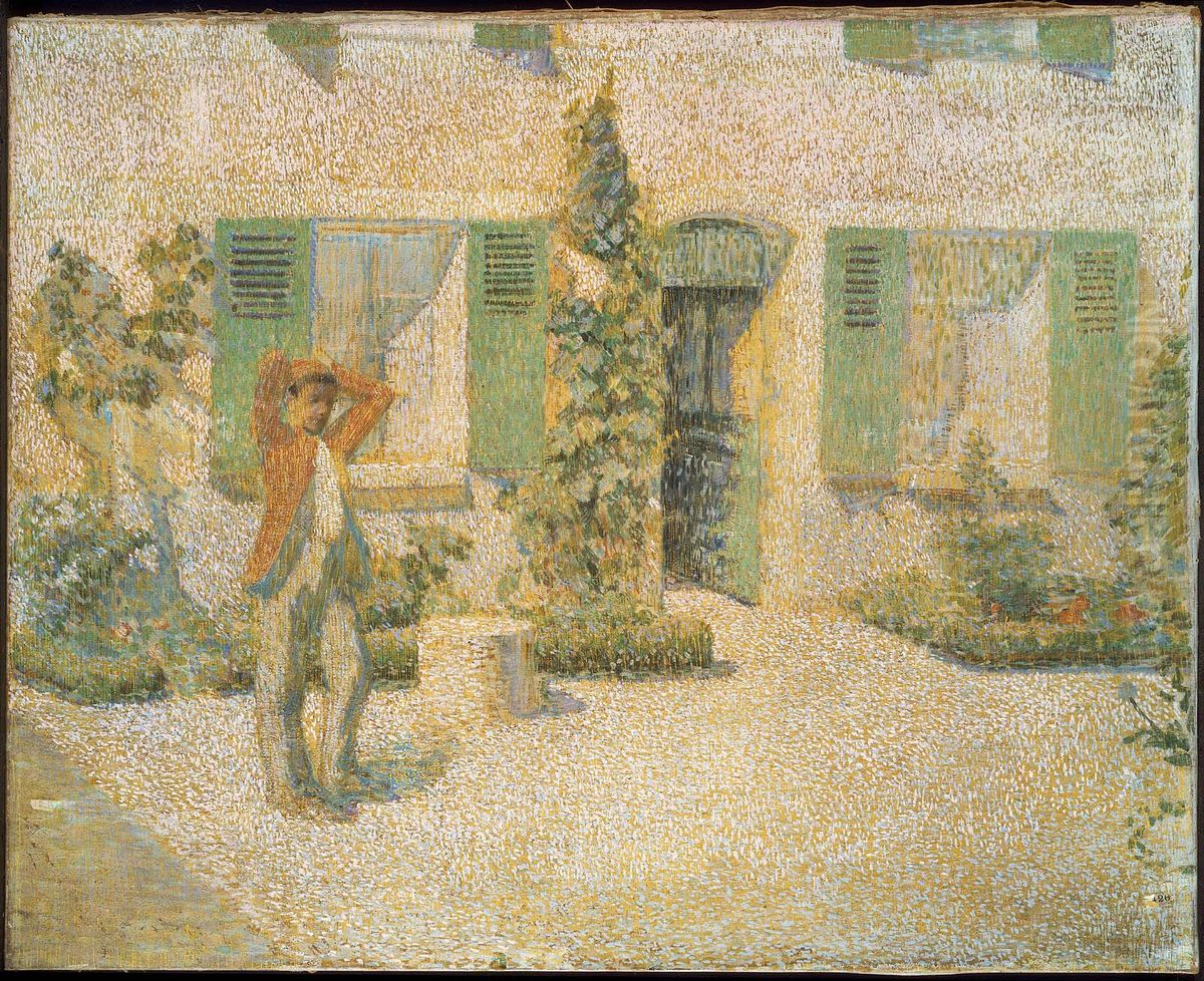 French Farmhouse Oil Painting by Philip Leslie Hale